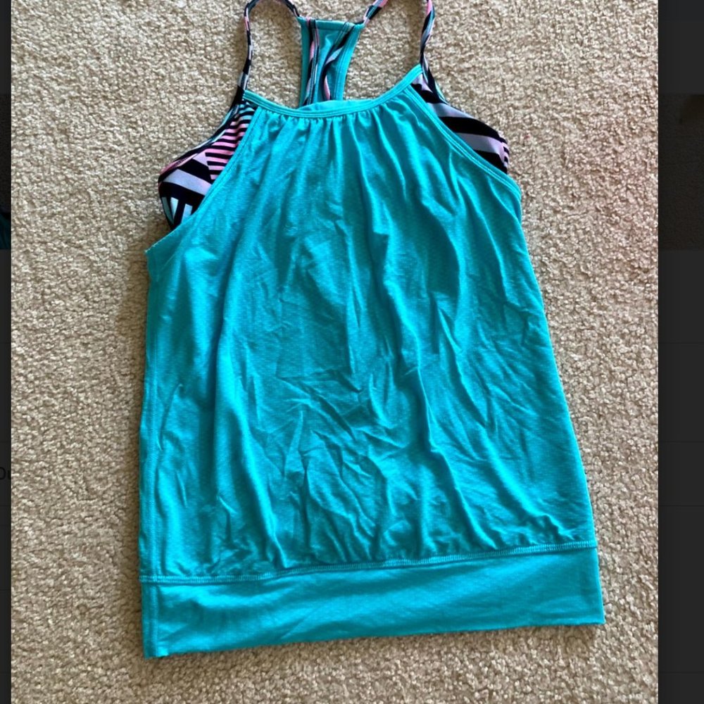 Ivivva Blue and Black double dutch tank top